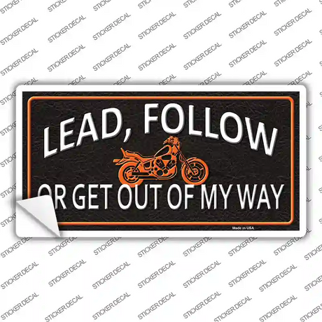 Lead Follow Novelty Sticker Decal Small