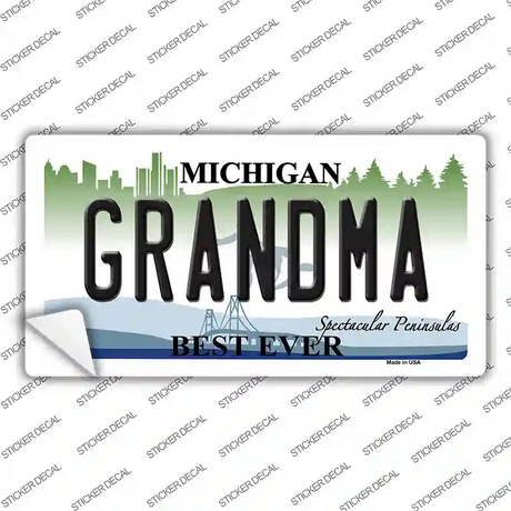 Grandma Michigan Novelty Sticker Decal Small