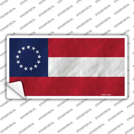 First Confederate Flag 13 Stars Novelty Sticker Decal Small