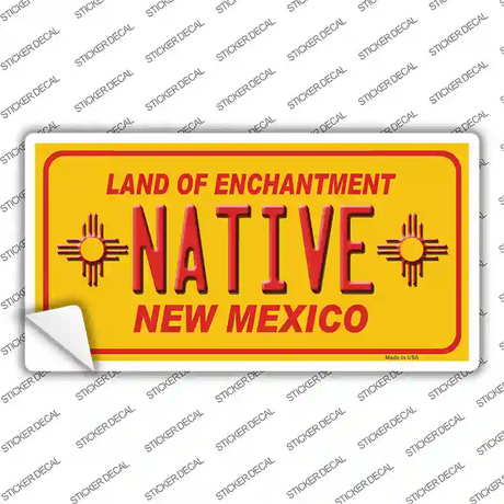 Native New Mexico Yellow State Novelty Sticker Decal Small