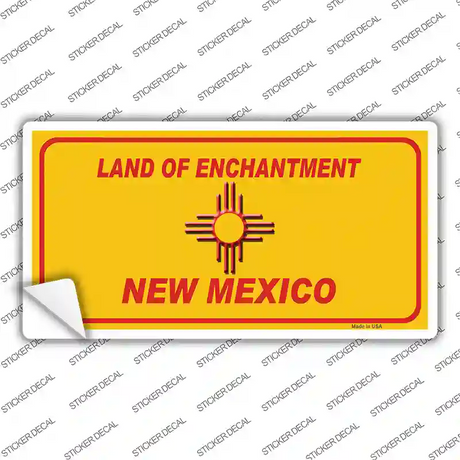 New Mexico Blank Yellow State Novelty Sticker Decal Small