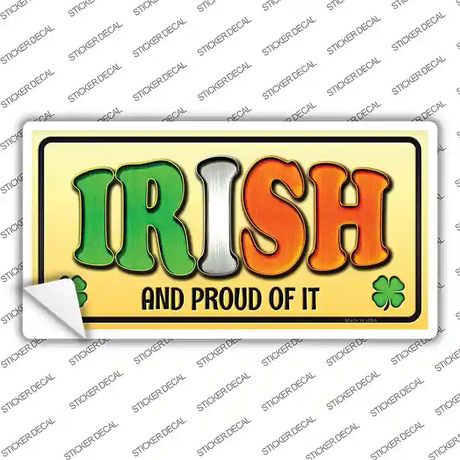 Irish and Proud Novelty Sticker Decal