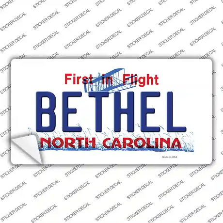 Bethel North Carolina State Novelty Sticker Decal Small