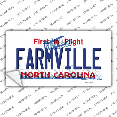 Farmville North Carolina State Novelty Sticker Decal Small