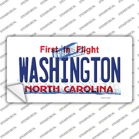 Washington North Carolina State Novelty Sticker Decal Small