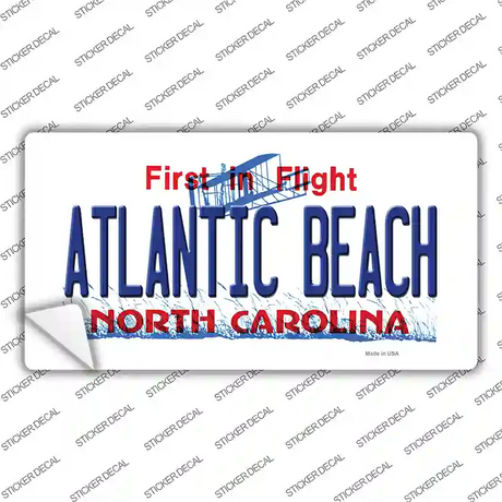 Atlantic Beach North Carolina State Novelty Sticker Decal Small