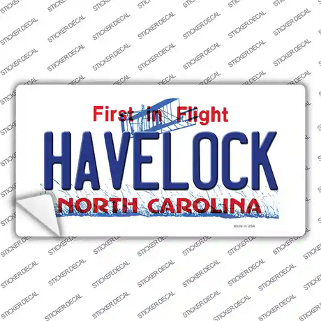 Havelock North Carolina State Novelty Sticker Decal Small