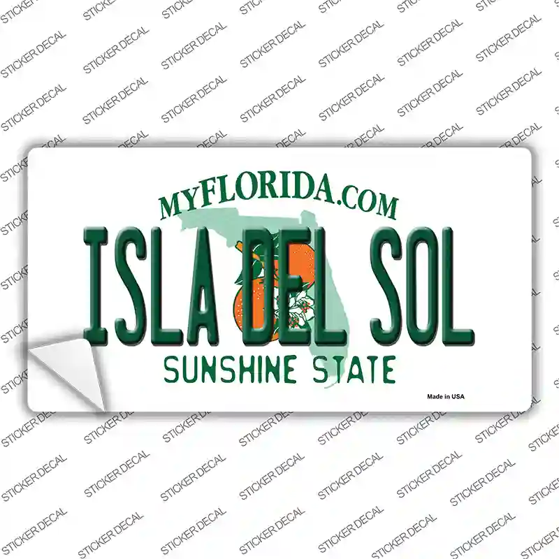 Isla Del Sol Florida Novelty Sticker Decal Small