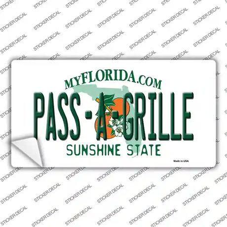 Pass A Grille Florida Novelty Sticker Decal Small