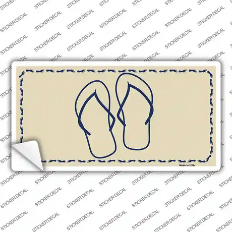 Flip Flops Novelty Sticker Decal Small