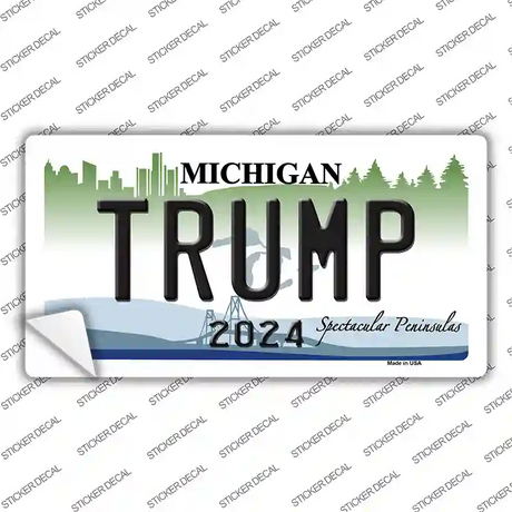 Trump 2020 Michigan Background Novelty Sticker Decal Small