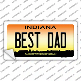 Best Dad Indiana Novelty Sticker Decal Small