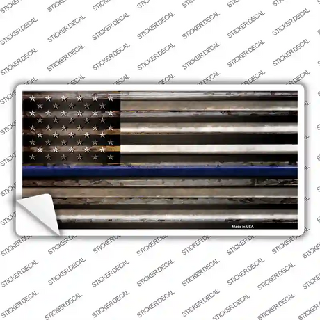 Thin Blue Line American Flag Novelty Sticker Decal Small