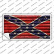 Corrugated Effect Confederate Flag Novelty Sticker Decal Small