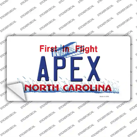 Apex North Carolina Novelty Sticker Decal Small