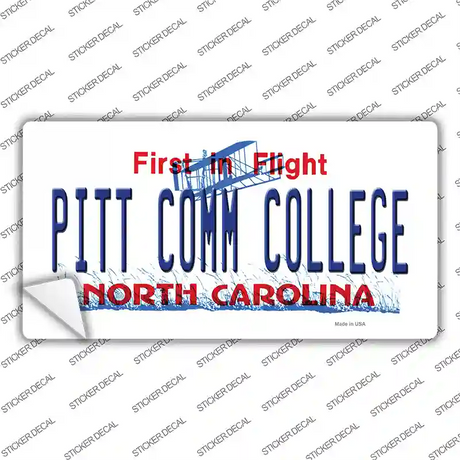 Pitt Comm College North Carolina Novelty Sticker Decal Small