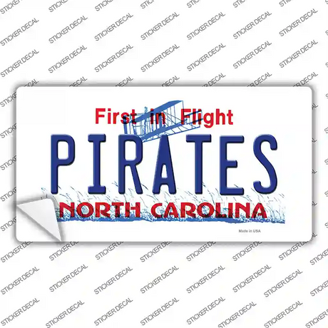 Pirates North Carolina Novelty Sticker Decal Small