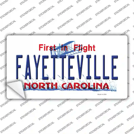 Fayetteville North Carolina Novelty Sticker Decal Small