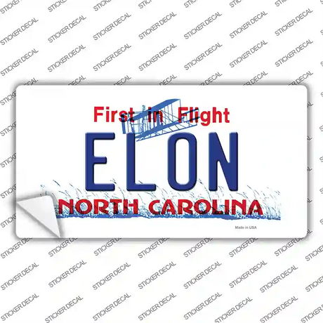 Elon North Carolina Novelty Sticker Decal Small