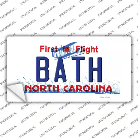 Bath North Carolina Novelty Sticker Decal Small