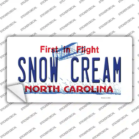 Snow Cream North Carolina Novelty Sticker Decal Small