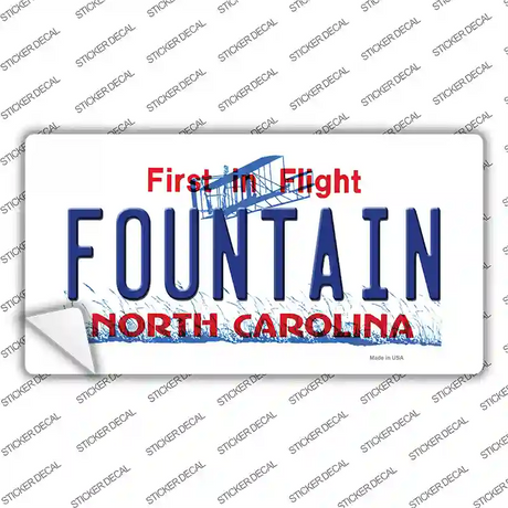 Fountain North Carolina Novelty Sticker Decal Small