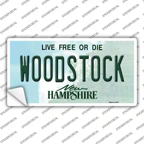 Woodstock New Hampshire Novelty Sticker Decal Small