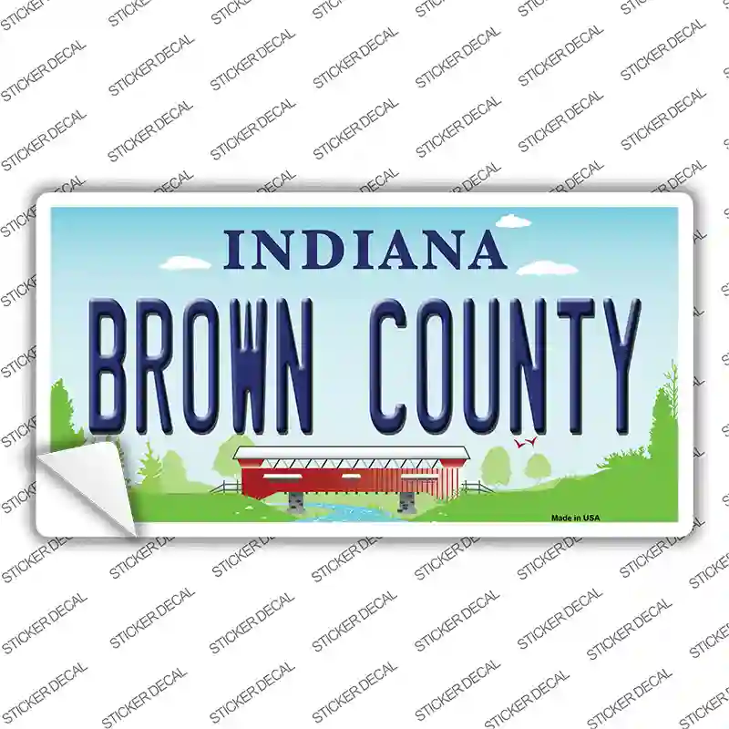 Brown County Indiana Novelty Sticker Decal Small