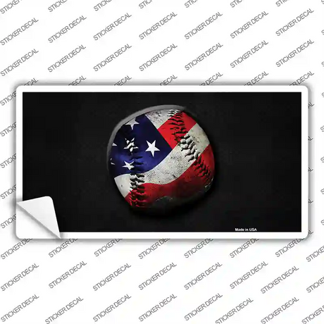 American Baseball Novelty Sticker Decal Small