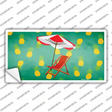 Chair and Umbrella Novelty Sticker Decal Small