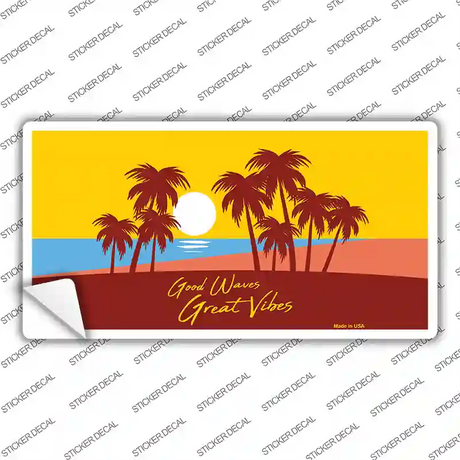 Good Waves Great Novelty Sticker Decal Small