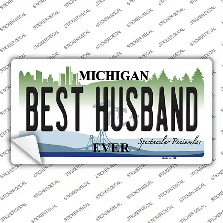 Michigan Best Husband Novelty Sticker Decal Small