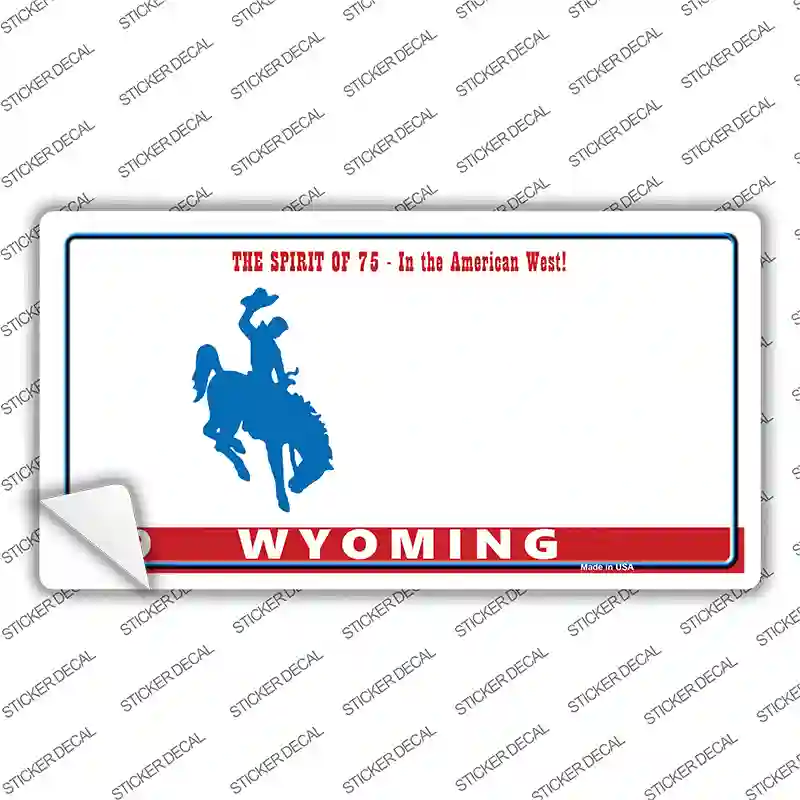 Wyoming Background Novelty Sticker Decal Small