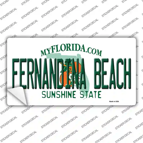 Florida Fernandina Beach Novelty Sticker Decal Small