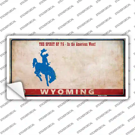 Wyoming Rusty Novelty Sticker Decal Small