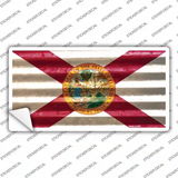 Florida Corrugated Flag Novelty Sticker Decal Small