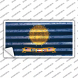 Georgia Corrugated Flag Novelty Sticker Decal Small