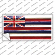 Hawaii Corrugated Flag Novelty Sticker Decal Small