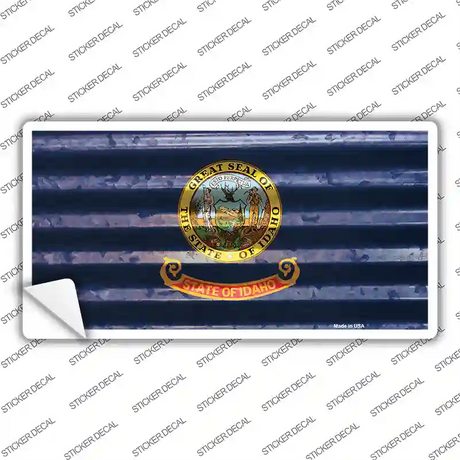 Idaho Corrugated Flag Novelty Sticker Decal Small