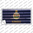 Kansas Corrugated Flag Novelty Sticker Decal Small