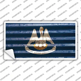 Louisiana Corrugated Flag Novelty Sticker Decal Small