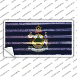 Maine Corrugated Flag Novelty Sticker Decal Small