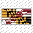 Maryland Corrugated Flag Novelty Sticker Decal Small