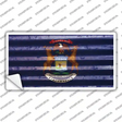 Michigan Corrugated Flag Novelty Sticker Decal Small