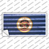 Minnesota Corrugated Flag Novelty Sticker Decal Small