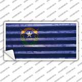 Nevada Corrugated Flag Novelty Sticker Decal Small