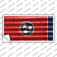 Tennessee Corrugated Flag Novelty Sticker Decal Small