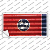 Tennessee Corrugated Flag Novelty Sticker Decal Small