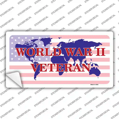 WW II Veteran Novelty Sticker Decal Small