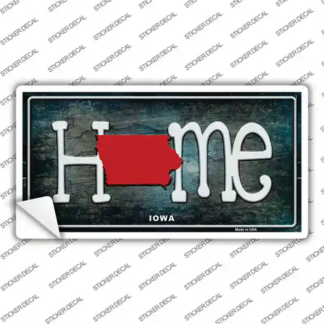 Iowa Home State Outline Novelty Sticker Decal Small